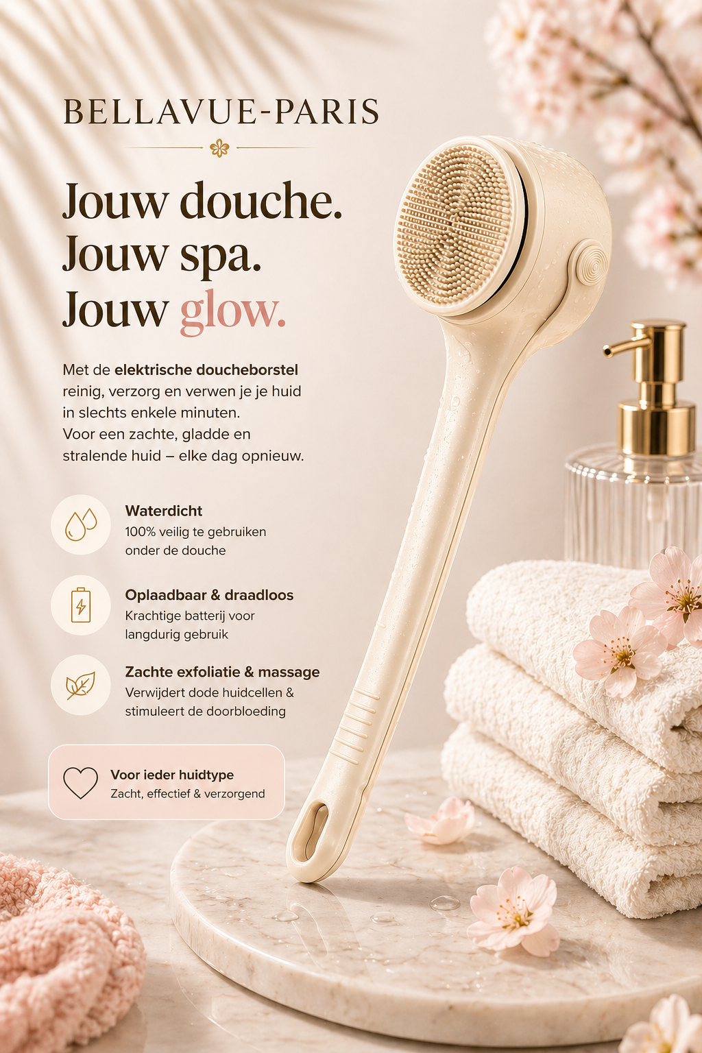 Bellavue-Paris Luxe elektrische doucheborstel