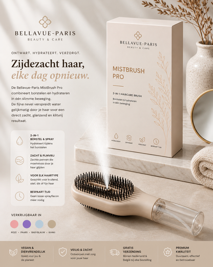 Bellavue-Paris MistBrush Pro – Nooit meer klitten in 5 seconden!