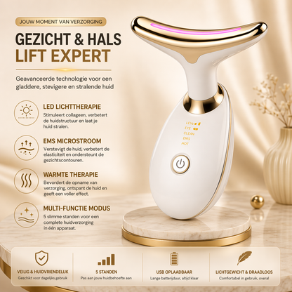 EMS Roodlicht Gezichts- & Halslift – Anti-Rimpel & Huidversteviger